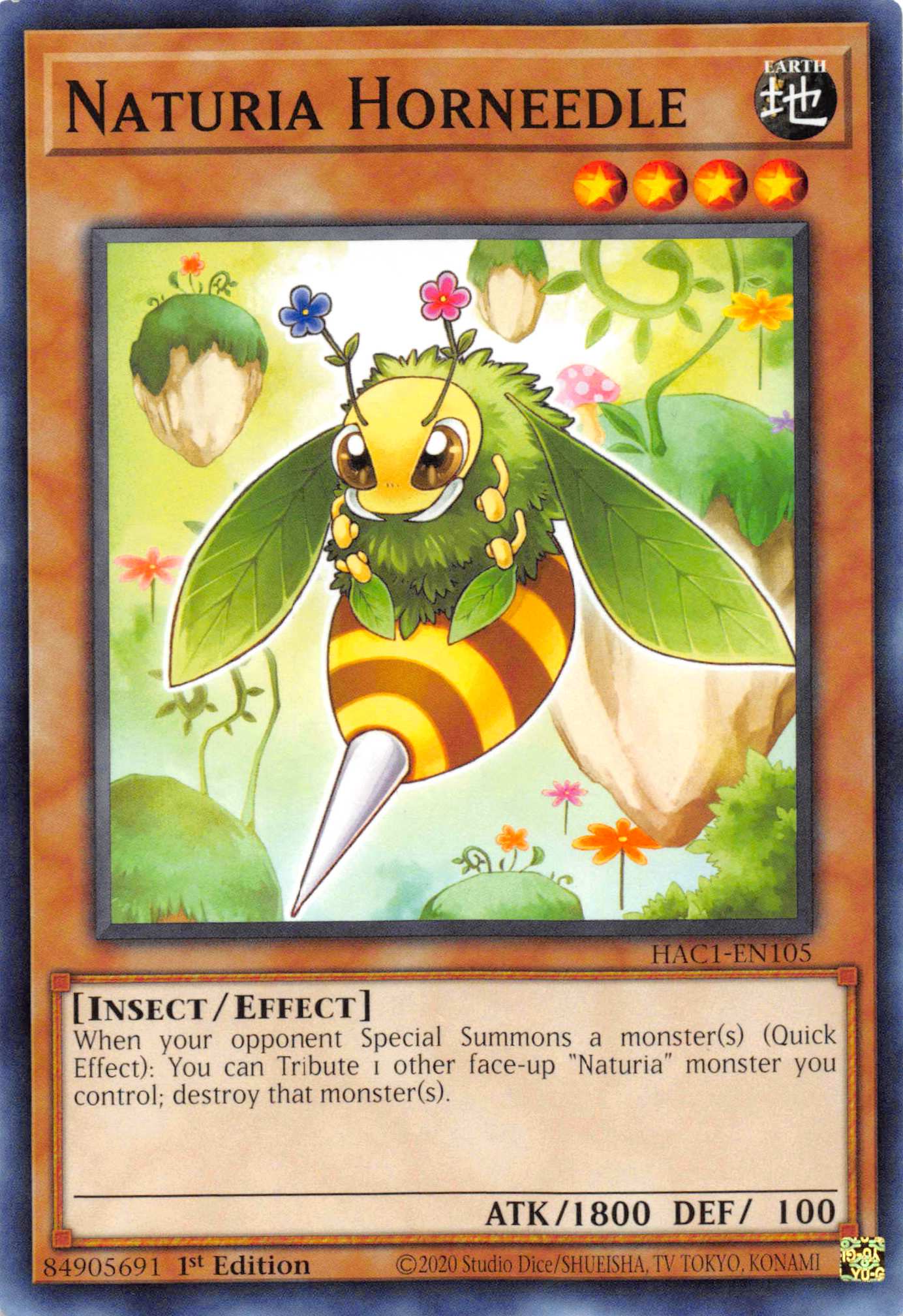 Naturia Horneedle [HAC1-EN105] Common | Jomio and Rueliete's Cards and Comics