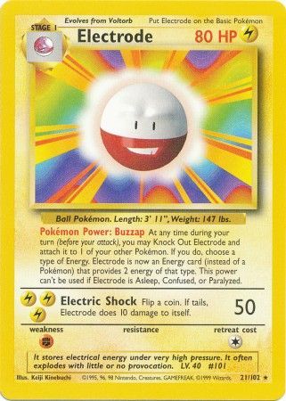 Electrode (21/102) [Base Set Unlimited] | Jomio and Rueliete's Cards and Comics
