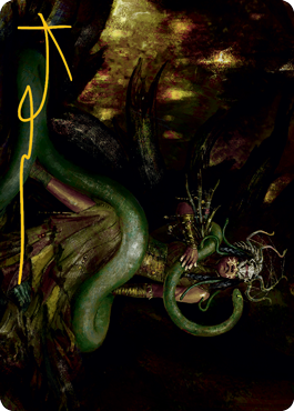Saryth, the Viper's Fang Art Card (Gold-Stamped Signature) [Innistrad: Midnight Hunt Art Series] | Jomio and Rueliete's Cards and Comics