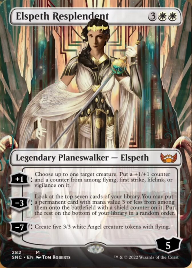 Elspeth Resplendent (Borderless) [Streets of New Capenna] | Jomio and Rueliete's Cards and Comics