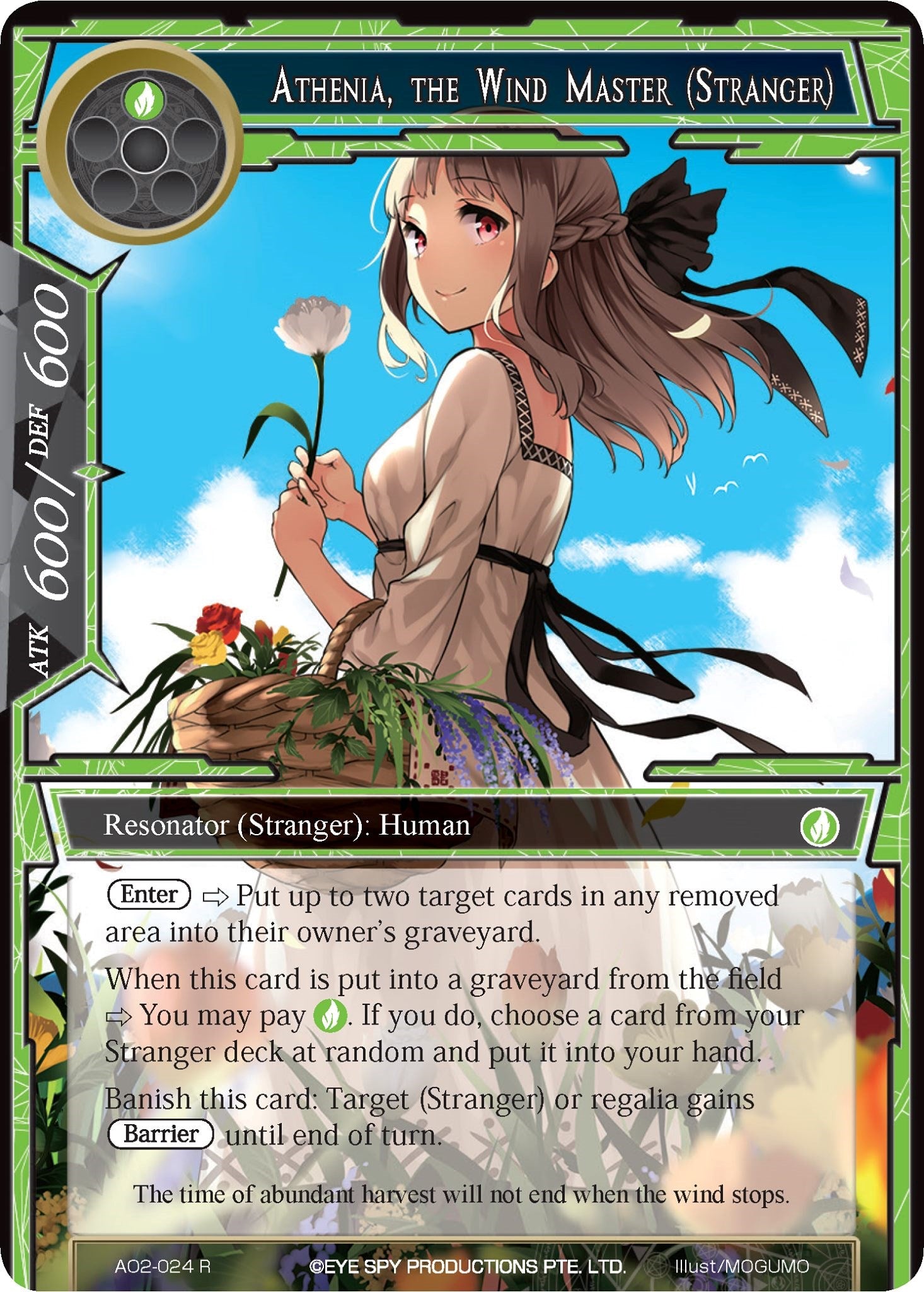 Athenia, the Wind Master (Stranger) (AO2-024) [Alice Origin II] | Jomio and Rueliete's Cards and Comics
