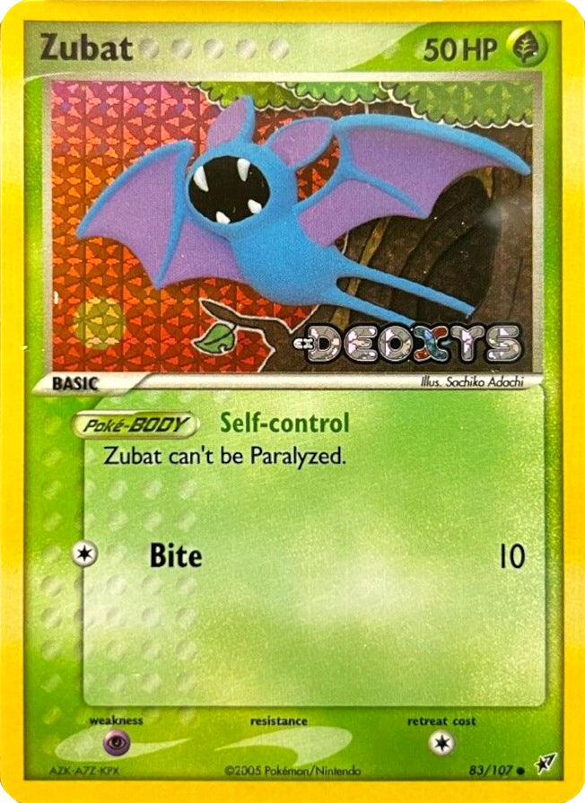 Zubat (83/107) (Stamped) [EX: Deoxys] | Jomio and Rueliete's Cards and Comics