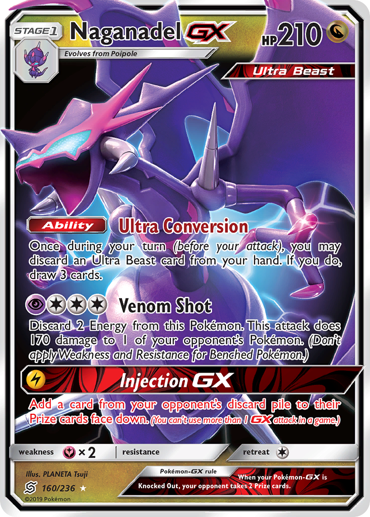 Naganadel GX (160/236) [Sun & Moon: Unified Minds] | Jomio and Rueliete's Cards and Comics