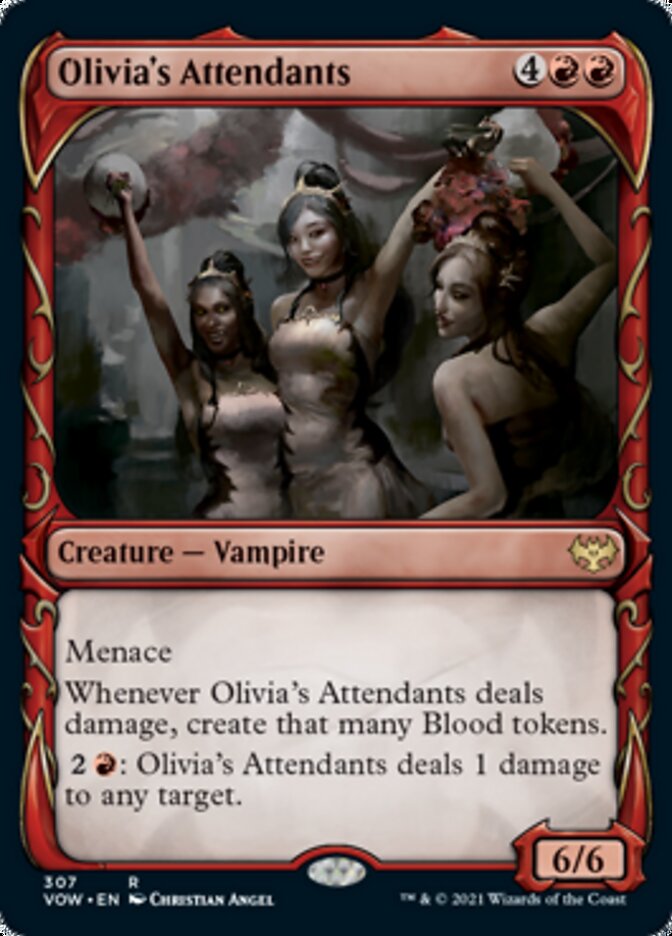 Olivia's Attendants (Showcase Fang Frame) [Innistrad: Crimson Vow] | Jomio and Rueliete's Cards and Comics