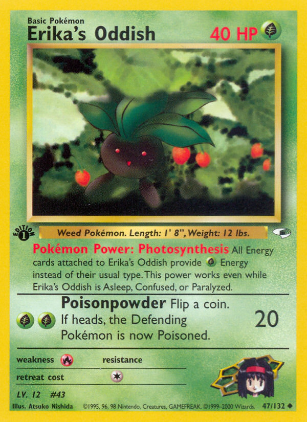 Erika's Oddish (47/132) [Gym Heroes 1st Edition] | Jomio and Rueliete's Cards and Comics