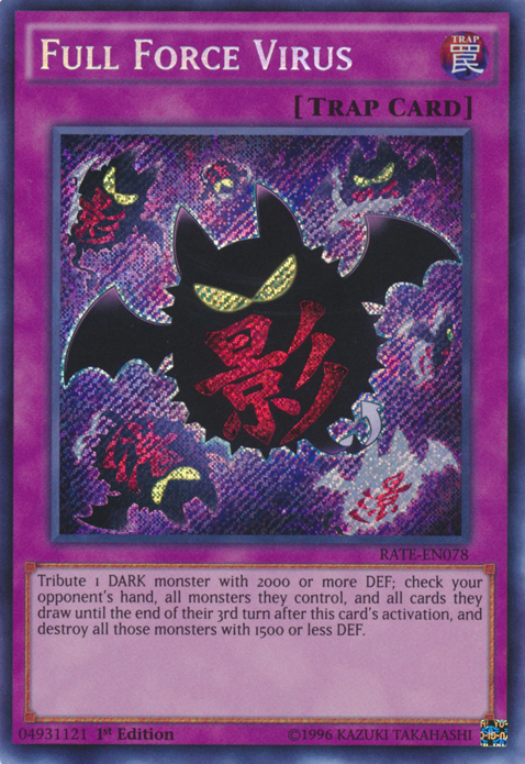 Full Force Virus [RATE-EN078] Secret Rare | Jomio and Rueliete's Cards and Comics