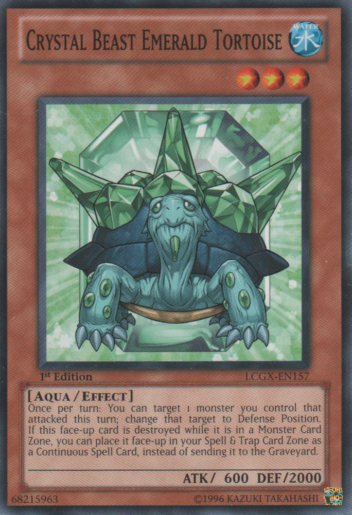 Crystal Beast Emerald Tortoise [LCGX-EN157] Common | Jomio and Rueliete's Cards and Comics
