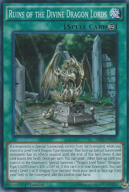 Ruins of the Divine Dragon Lords [SR02-EN024] Super Rare | Jomio and Rueliete's Cards and Comics