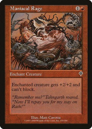 Maniacal Rage [Invasion] | Jomio and Rueliete's Cards and Comics