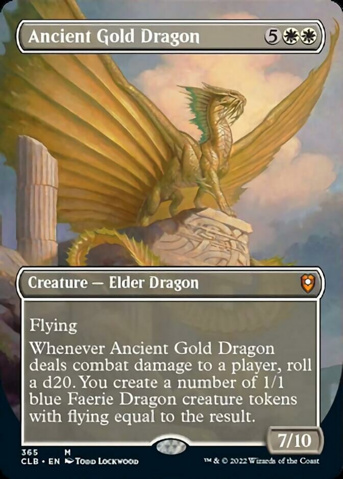 Ancient Gold Dragon (Borderless Alternate Art) [Commander Legends: Battle for Baldur's Gate] | Jomio and Rueliete's Cards and Comics