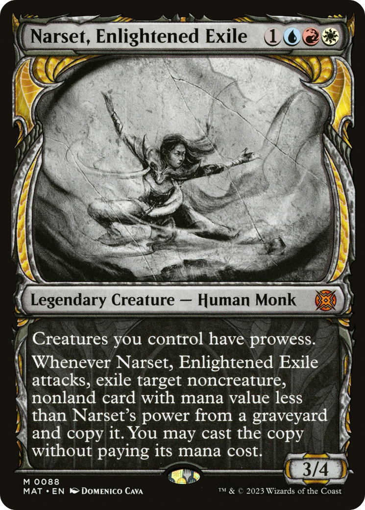 Narset, Enlightened Exile (Showcase) [March of the Machine: The Aftermath] | Jomio and Rueliete's Cards and Comics