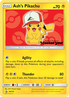 Ash's Pikachu (SM109) [Sun & Moon: Black Star Promos] | Jomio and Rueliete's Cards and Comics