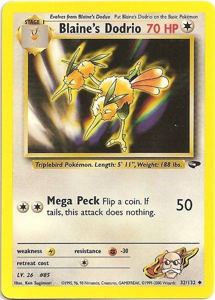 Blaine's Dodrio (32/132) [Gym Challenge Unlimited] | Jomio and Rueliete's Cards and Comics