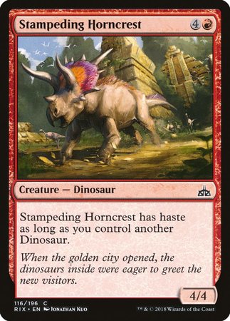 Stampeding Horncrest [Rivals of Ixalan] | Jomio and Rueliete's Cards and Comics