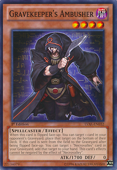 Gravekeeper's Ambusher [LVAL-EN032] Common | Jomio and Rueliete's Cards and Comics