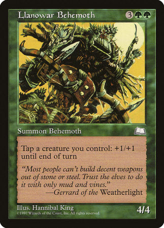Llanowar Behemoth [Weatherlight] | Jomio and Rueliete's Cards and Comics