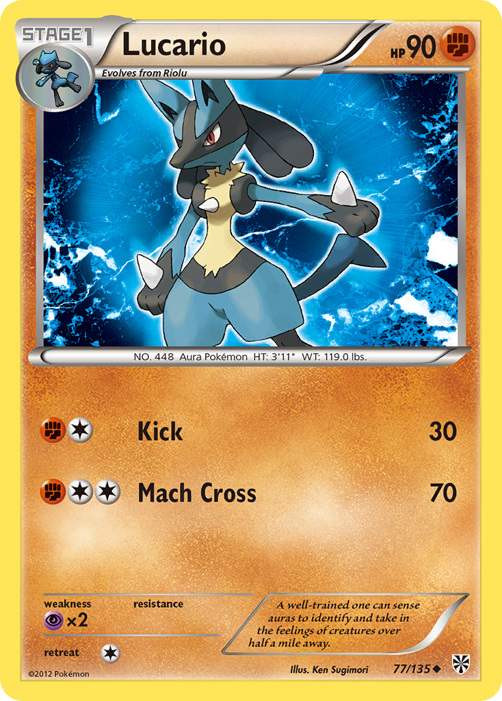 Lucario (77/135) [Black & White: Plasma Storm] | Jomio and Rueliete's Cards and Comics