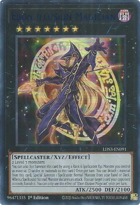 Ebon Illusion Magician (Blue) [LDS3-EN091] Ultra Rare | Jomio and Rueliete's Cards and Comics