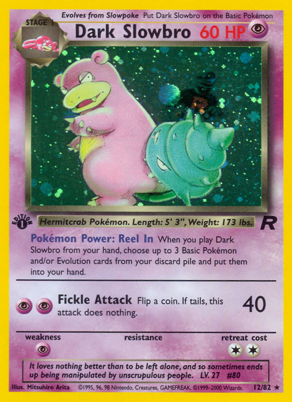 Dark Slowbro (12/82) [Team Rocket 1st Edition] | Jomio and Rueliete's Cards and Comics