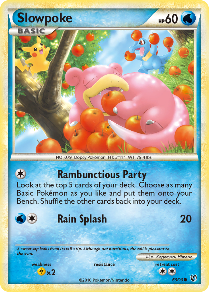 Slowpoke (66/90) [HeartGold & SoulSilver: Undaunted] | Jomio and Rueliete's Cards and Comics