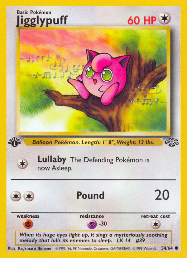 Jigglypuff (54/64) [Jungle 1st Edition] | Jomio and Rueliete's Cards and Comics