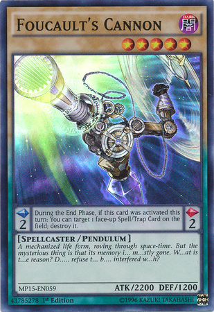 Foucault's Cannon [MP15-EN059] Super Rare | Jomio and Rueliete's Cards and Comics