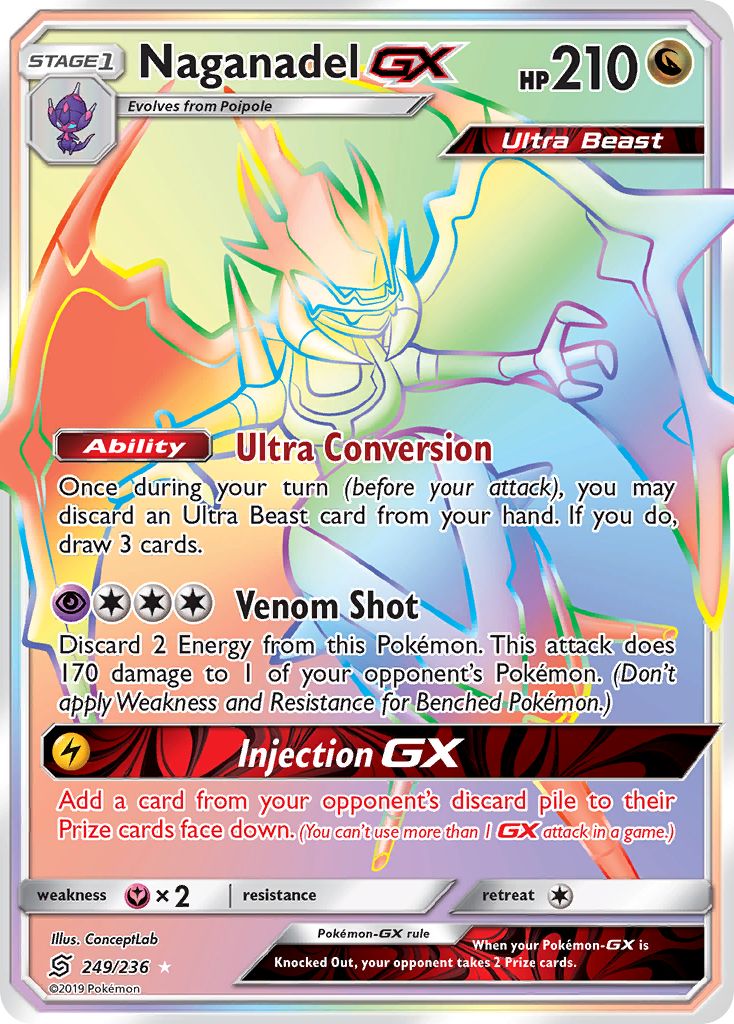 Naganadel GX (249/236) [Sun & Moon: Unified Minds] | Jomio and Rueliete's Cards and Comics