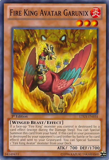 Fire King Avatar Garunix [LTGY-EN034] Common | Jomio and Rueliete's Cards and Comics