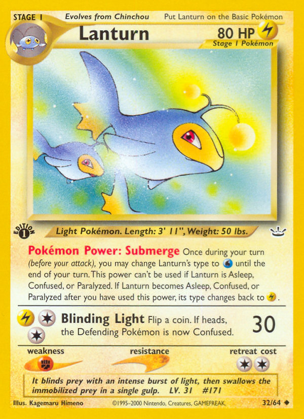 Lanturn (32/64) [Neo Revelation 1st Edition] | Jomio and Rueliete's Cards and Comics