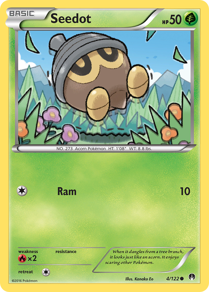 Seedot (4/122) [XY: BREAKpoint] | Jomio and Rueliete's Cards and Comics