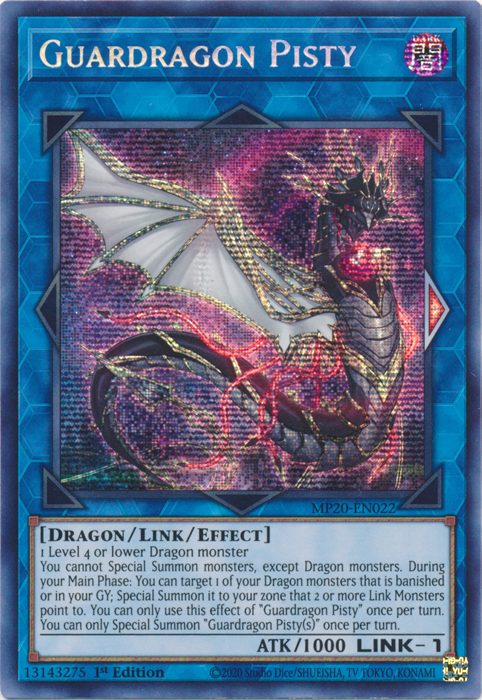 Guardragon Pisty [MP20-EN022] Prismatic Secret Rare | Jomio and Rueliete's Cards and Comics