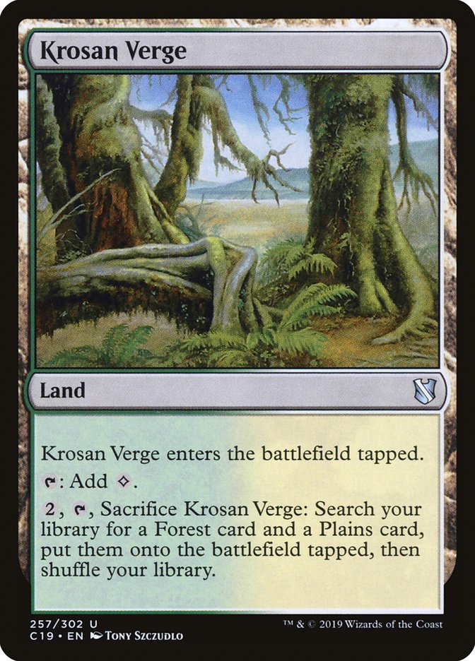 Krosan Verge [Commander 2019] | Jomio and Rueliete's Cards and Comics