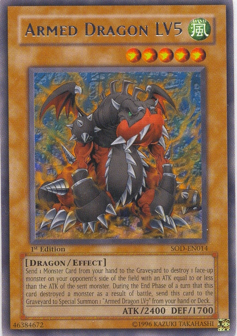 Armed Dragon LV5 [SOD-EN014] Rare | Jomio and Rueliete's Cards and Comics