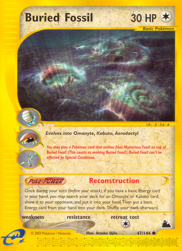 Buried Fossil (47/144) [Skyridge] | Jomio and Rueliete's Cards and Comics