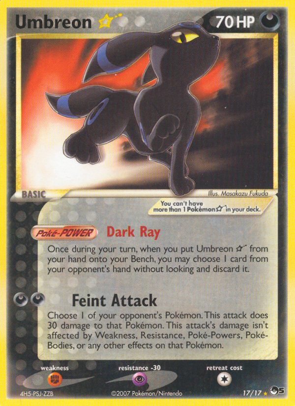 Umbreon Star (17/17) [POP Series 5] | Jomio and Rueliete's Cards and Comics