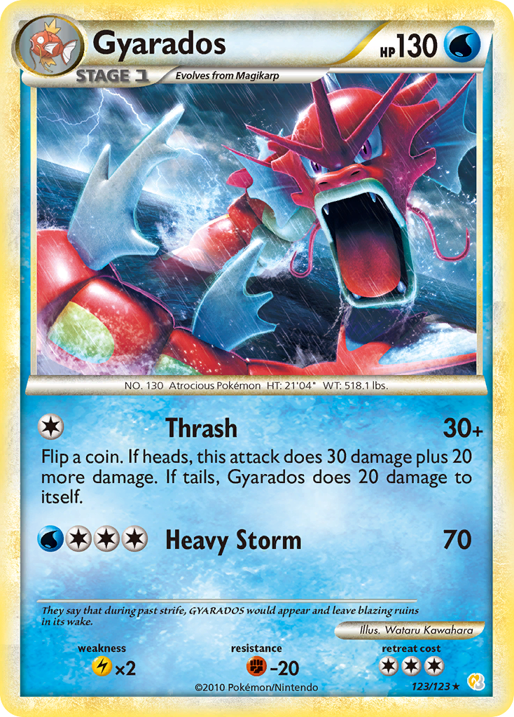 Gyarados (123/123) [HeartGold & SoulSilver: Base Set] | Jomio and Rueliete's Cards and Comics