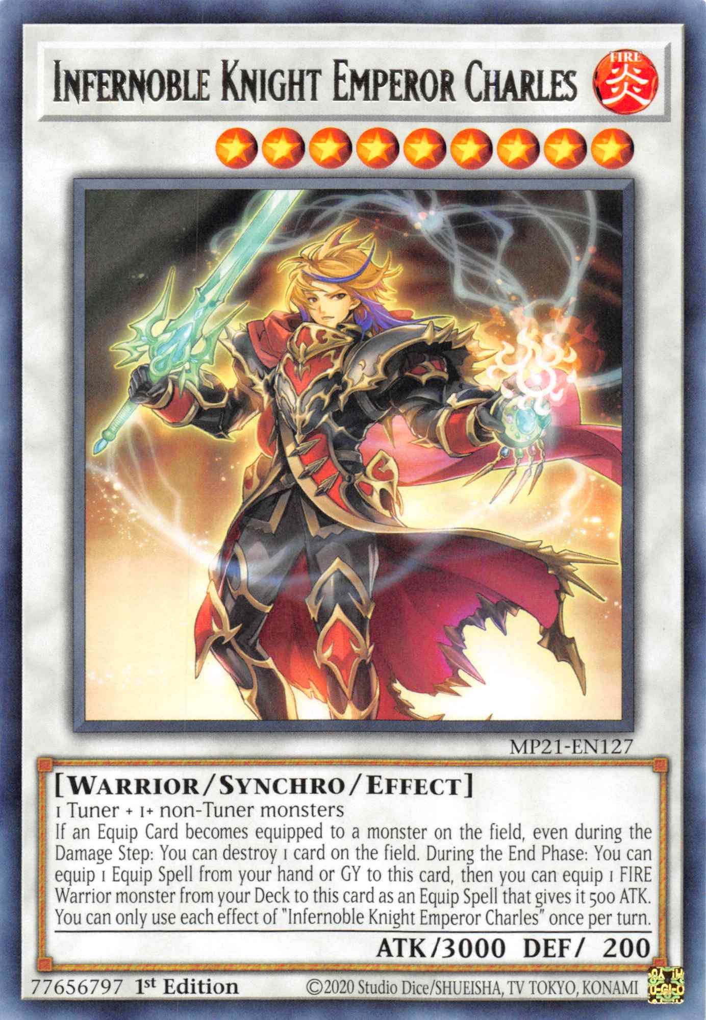 Infernoble Knight Emperor Charles [MP21-EN127] Rare | Jomio and Rueliete's Cards and Comics