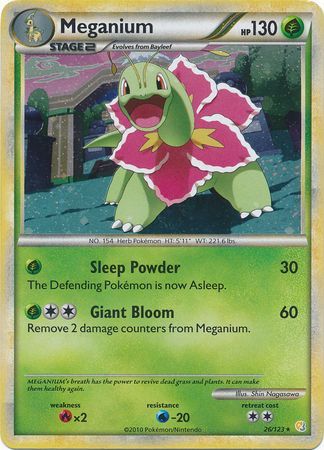 Meganium (26/123) (Cracked Ice Holo) [HeartGold & SoulSilver: Base Set] | Jomio and Rueliete's Cards and Comics