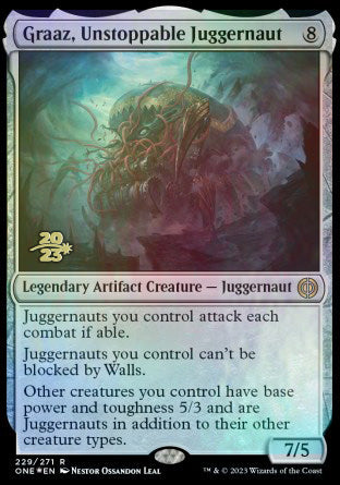 Graaz, Unstoppable Juggernaut [Phyrexia: All Will Be One Prerelease Promos] | Jomio and Rueliete's Cards and Comics