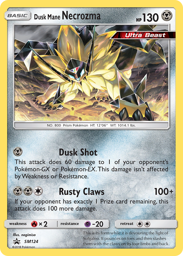 Dusk Mane Necrozma (SM124) [Sun & Moon: Black Star Promos] | Jomio and Rueliete's Cards and Comics