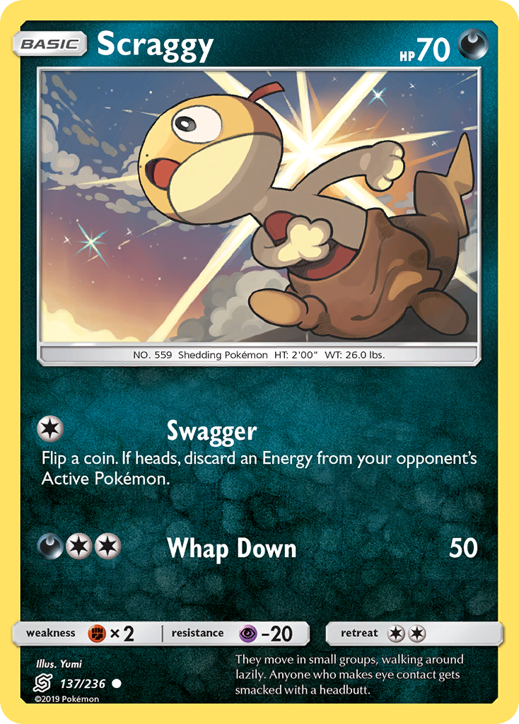 Scraggy (137/236) [Sun & Moon: Unified Minds] | Jomio and Rueliete's Cards and Comics