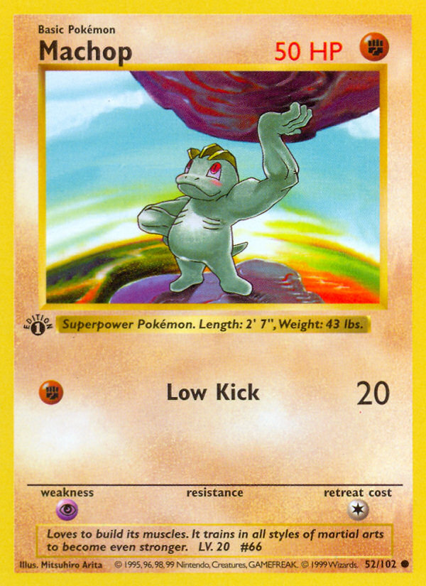 Machop (52/102) (Shadowless) [Base Set 1st Edition] | Jomio and Rueliete's Cards and Comics