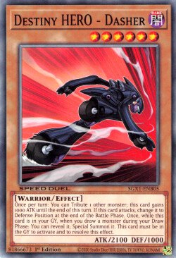 Destiny HERO - Dasher [SGX1-ENB05] Common | Jomio and Rueliete's Cards and Comics