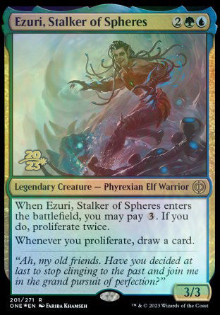 Ezuri, Stalker of Spheres [Phyrexia: All Will Be One Prerelease Promos] | Jomio and Rueliete's Cards and Comics