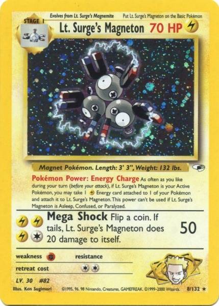 Lt. Surge's Magneton (8/132) [Gym Heroes Unlimited] | Jomio and Rueliete's Cards and Comics