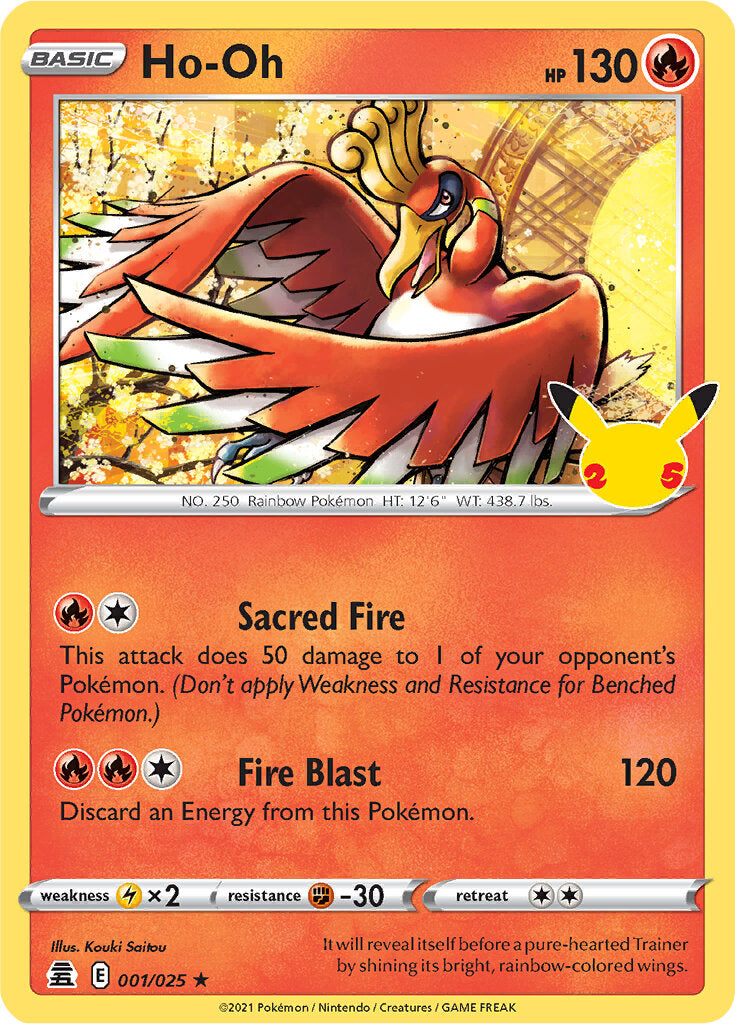 Ho-oh (001/025) [Celebrations: 25th Anniversary] | Jomio and Rueliete's Cards and Comics