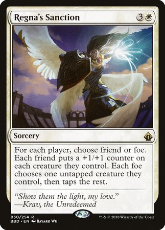 Regna's Sanction [Battlebond] | Jomio and Rueliete's Cards and Comics
