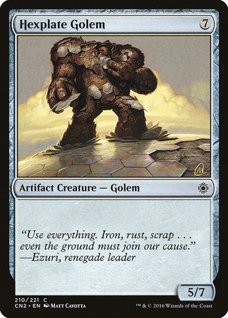Hexplate Golem [Conspiracy: Take the Crown] | Jomio and Rueliete's Cards and Comics