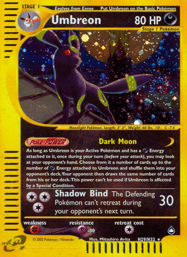 Umbreon (H29/H32) [Aquapolis] | Jomio and Rueliete's Cards and Comics