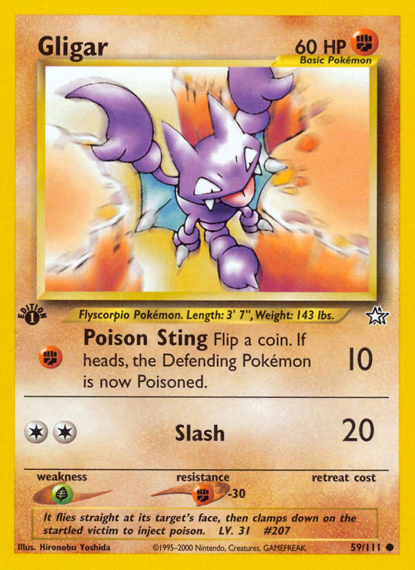 Gligar (59/111) [Neo Genesis 1st Edition] | Jomio and Rueliete's Cards and Comics